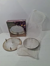 Vintage Silverplated Coaster Set 5 Piece (Embossed) International Silver Company