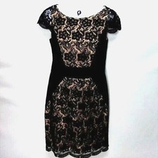 Jessica Simpson Women's Black Lace Romantic Chic Cocktail Dress Size 6