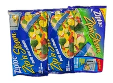 3 x Ziploc Zip 'N Steam Cooking Bag Medium 30 Bags Discontinued