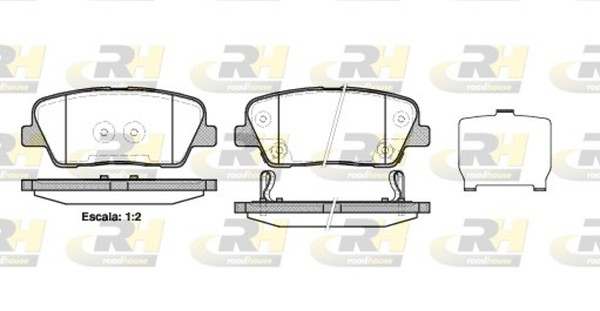 Bremsbelagsatz Scheibenbremse Roadhouse 21274.02 FüR Hyundai Santa FÉ 3 DM DMA 2-image