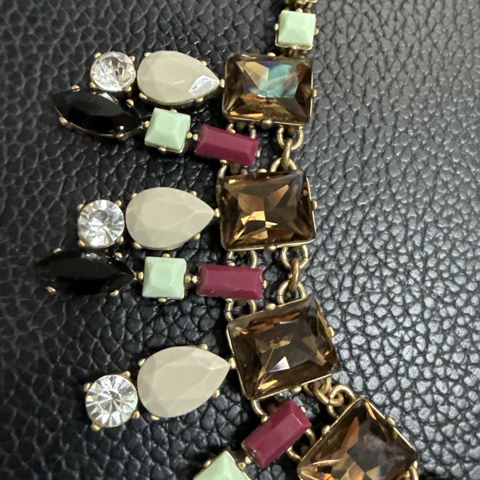 J.Crew Statement 项链 - 链黄铜、水晶、玻璃、树脂。 Y2K舞会 — 第 2/4 张图片