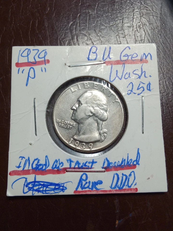 1939 P Washington Quarter With Rare DDO **In God We Trust** - Image 2 of 3