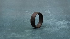 Iron Wood Ring, Bentwood Ring, Hornbeam Wood Ring, Natural Wood Mens Rin