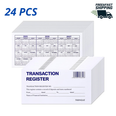 24 Pack Checkbook Registers, Easy Read Personal Checkbook Transaction ...