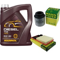 Mann Inspektionspaket 5L Mannol Diesel TDI 5W-30 FüR Skoda Roomster 1.6 Fabia II