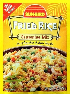Sunbird Fried Rice Mix Pack Of 6 0.74 Ounce Family Favorite Asian Flavors