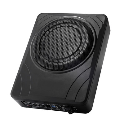 8'' Underseat Car Subwoofer Low Profile Audio Sub Built-In Amplifier High/Low Lev