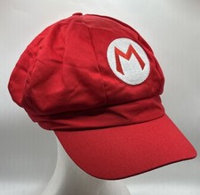 Super Mario Bros Costume Halloween Mario Hat Embroidered Newsboy Cap Adult