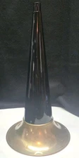 14 Inch Black & Brass Cylinder Phonograph Horn Edison Columbia Standard Home
