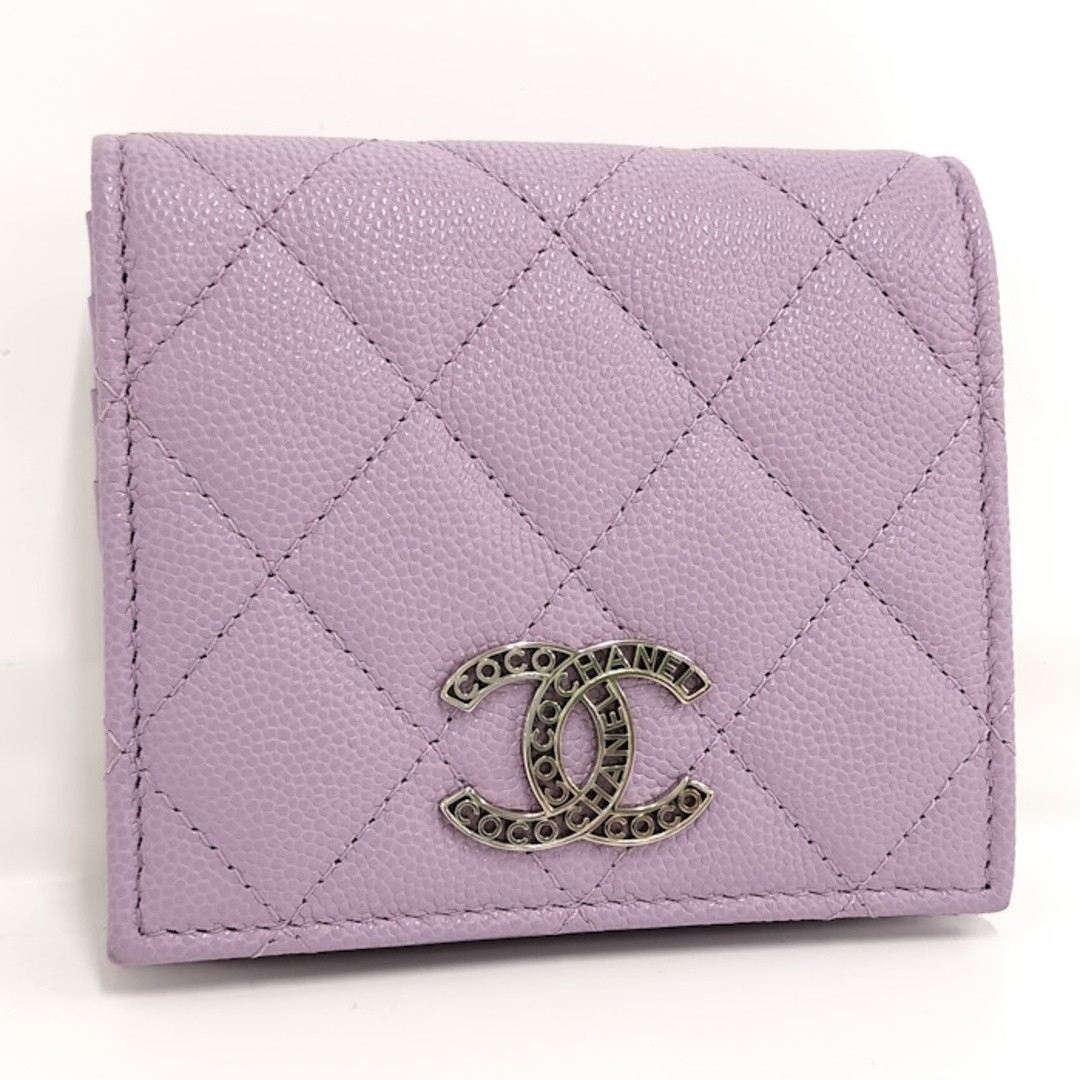 Chanel Small Wallet Lilac Purple Leather