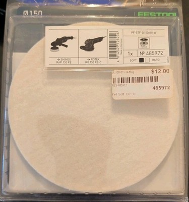 Festool FES-485972 PF-STF D150x10-w Felt Soft D6'' 1x