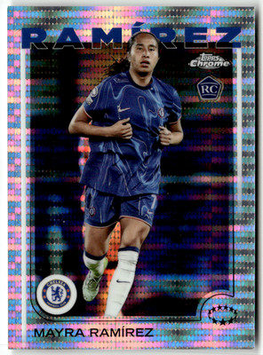 Topps 2025 Women's CL Chrome No. 50 Mayra Ramirez Rookie Pulsar Refractor