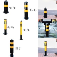 Metal Safety Bollard Parking Barrier with 4 Screws Easily