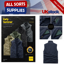 Men Heated Fleece Vest USB Electric Warming Jacket Winter Outdoor Body Warmer UK
