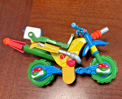 Vtg 1992 TMNT Raphael Muta Bike Action Figure Vehicle Motorcycle Good Collection