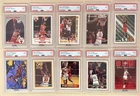(10) 1990'S MICHAEL JORDAN PSA 9 CARD LOT  ALL DIFFERENT FLEER UD TOPPS SKYBOX