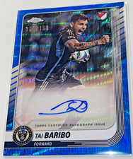 RARE TAI BARIBO /150 BLUE WAVE AUTO CRD 2025 TOPPS CHROME MLS PHILADELPHIA UNION