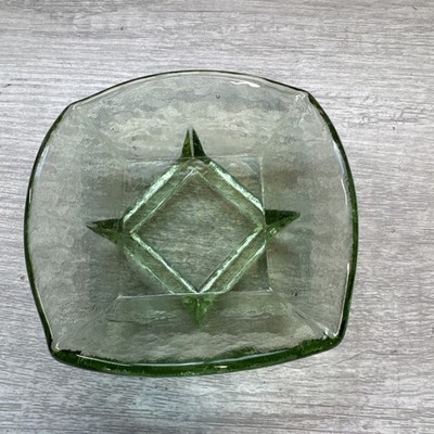 Fire & Light hand-poured recycled glass jewelry cache trinket dish in Green