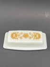 Vintage 1970s Pyrex Butter Dish with Lid Butterfly Gold 72-B