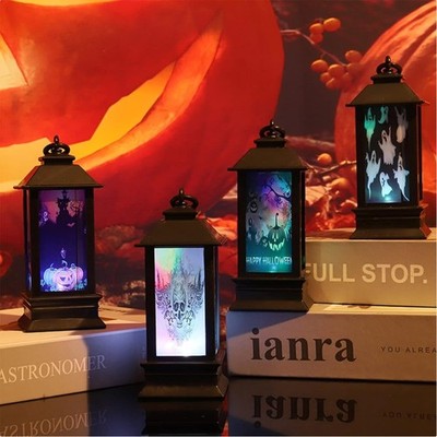 Halloween Deko Kürbis Laterne LED batteriebetrieben Gartenparty 4 Stück