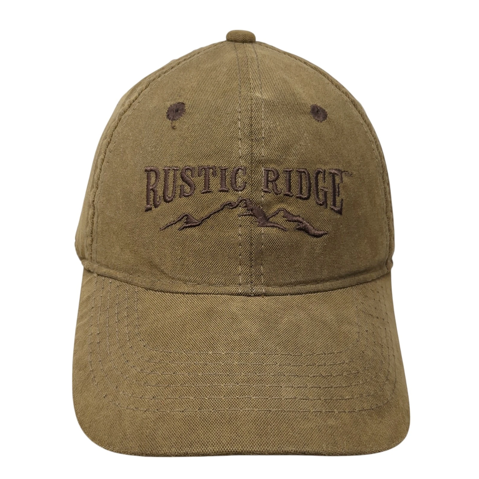 Rustic Ridge Strapback Baseball Cap Brown OS Adjustable 6 Panel Outdoor Cap