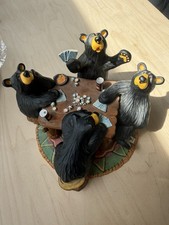 Big Sky Carvers Bearfoots Bears Jeff Fleming Card Sharks Black Bear Figurine