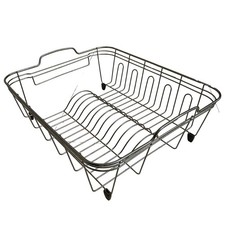 Vintage Coated Wire Plate Dish Drainer Drying Drain Rack Brown For Sink 14”x17”