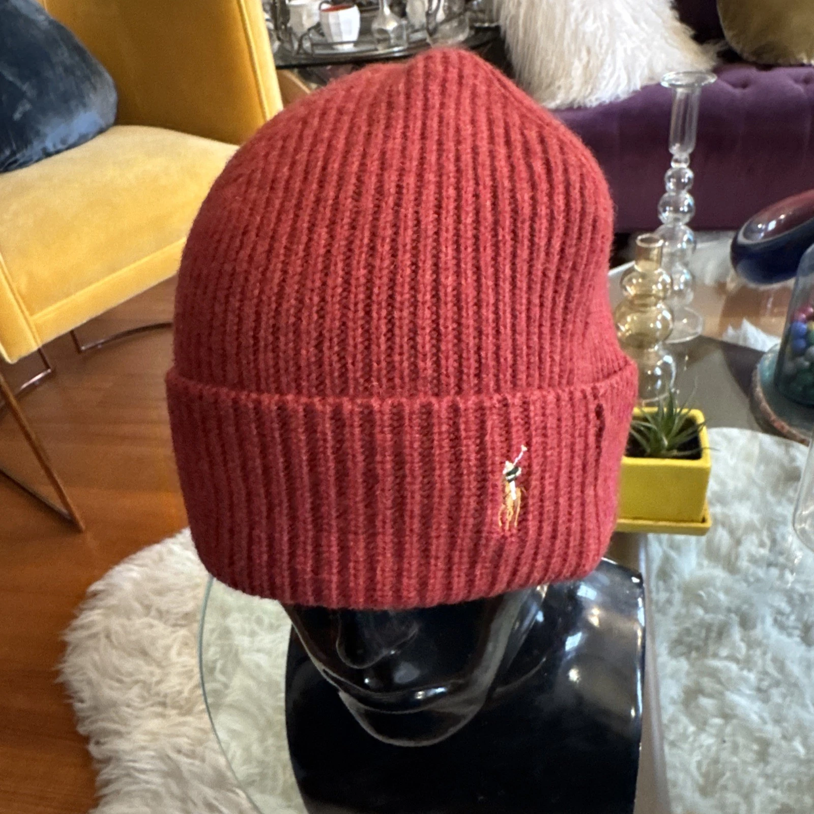 Polo Ralph Lauren Signature 100% Merino Wool Cuffed Knit Beanie