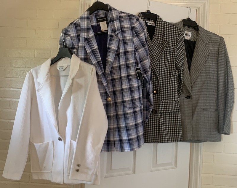Lot of 4 Women's Jackets/Blazers Size 8-10 Vintage Clothing