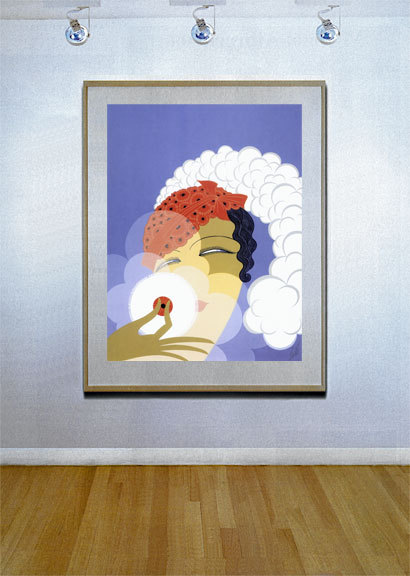 Makeup 22x30 Art Deco Print by Erte | eBay