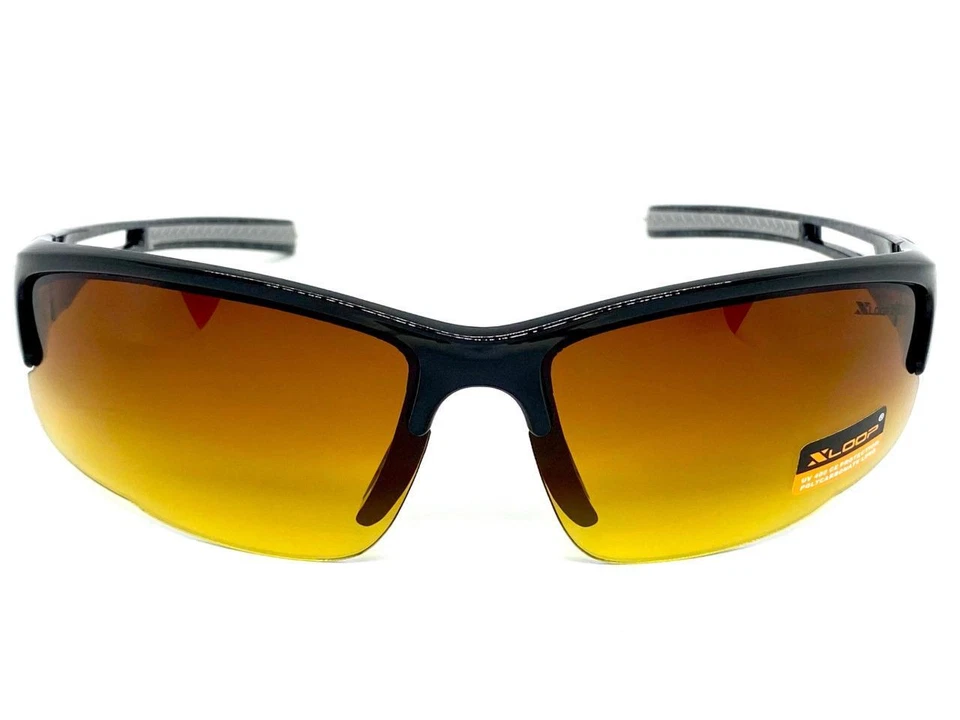 Gafas de sol Sport Wrap Driving Vision HD de alta definición antideslumbrante lentes ámbar Foto 3 de 4