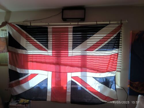Large Vintage Union Jack Flag 8' X 4'6" - Picture 2 of 4
