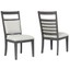 sunset trading shades of gray upholstered slat back dining chair | set of 2