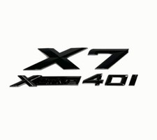Nero lucido per X7 Serie X7+XDrive40i emblema numero lettere distintivo bagagliaio posteriore