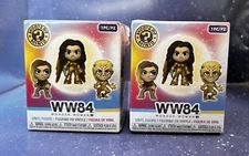 Two Vtg Wonder Woman Funko Mystery Minis Vinyl Figures 1984 BLIND in Box New