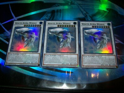 3x White Aura Whale 1st Edition Ultra Rare BLC1-EN011 Yu-Gi-Oh!