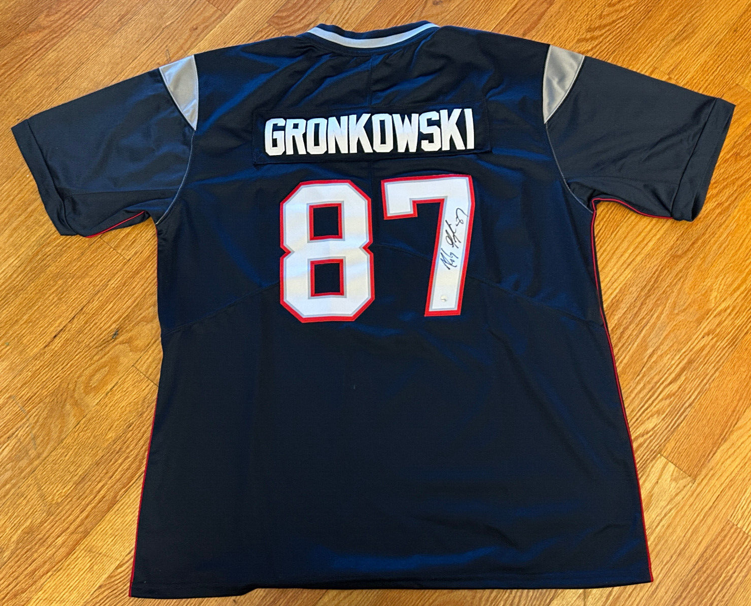 Rob Gronkowski Autographed Signed New England Patriots Jersey STEINER COA 