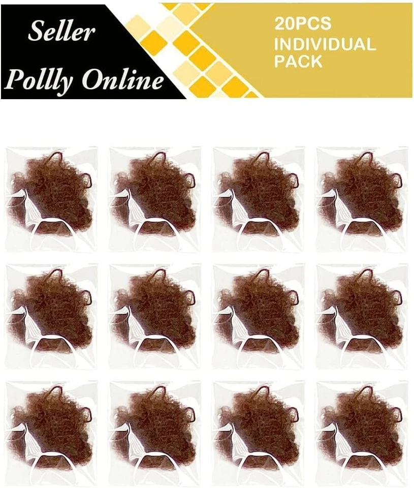 Bulk 20 Pcs Hair Nets for Women Bun, Invisible Hair Nets Elastic Edge Mesh - Image 4 of 4