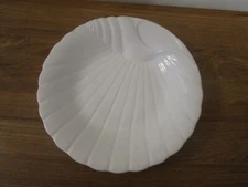 SANOR CERAMICA  Sea Shell Shallow Bowl 10" Cream Off White Portugal
