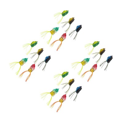 20-teiliges Frosch- -Set, weiches Silikon-Angelköder-Set, realistisches