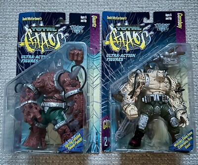 Lot of 2 - McFarlane Toys - SPAWN TOTAL CHAOS Action Figures - Cornboy & Quartz