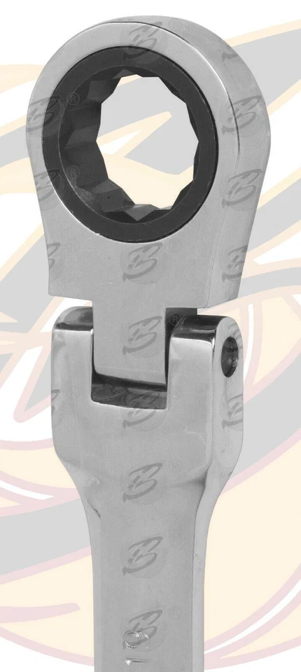 Flexi Head Stubby Ratchet Spanner Set 8-19mm Flexible Ratchet Combination Wrench - Image 4 of 4