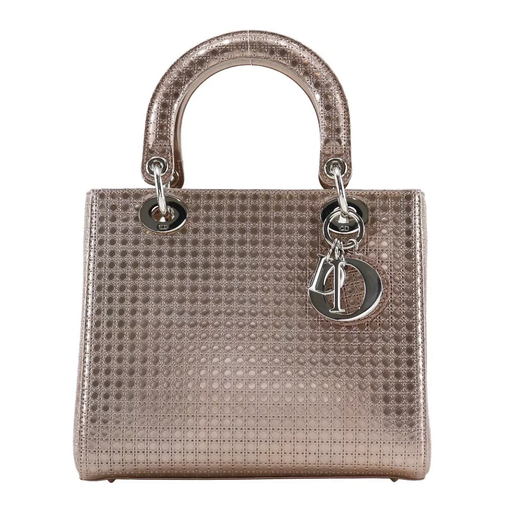 Sac à main Dior Lady Dior M0550PSKC moyen canage rose or cuir femme