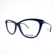 Converse Eyeglasses Frames Q405 NAVY Grey Blue Cat Eye Full Rim 54-16-135
