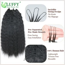 Wet and Wavy Crochet Hair Extensions Human Hair Feather Hair Extensions Pre Loop