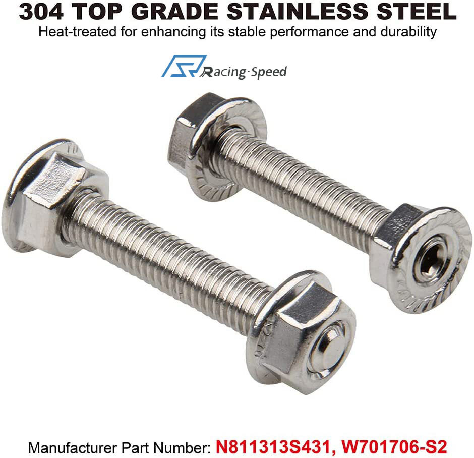 16 Pcs Stainless Steel Exhaust Manifold Stud Nuts Kit for Ford 4.6 5.4