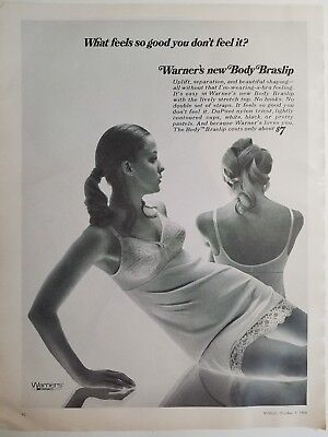 1968 women's Warner's new body bra slip braslip vintage fashion ad