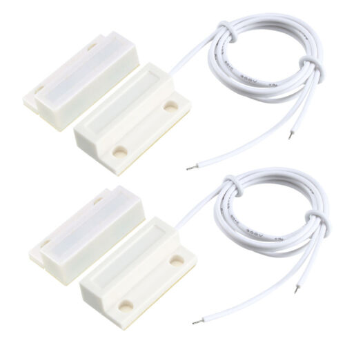 2pcs MC38 Surface Mount Wired NO Door Sensor Alarm Magnetic Reed Switch White - Picture 1 of 5
