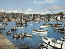 St Ives Harbour Cornwall Vintage Print Colour Picture 1957 DACIC#91