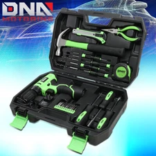 27PCS HOUSEHOLD FURNITURE CORDLESS DRILL HOME REPAIRS TOOL KIT SCREWDRIVER PLIER